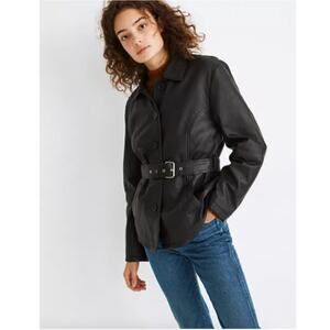 NWT DEADWOOD x Madewell Recycled Leather Tyra Tie-Waist Jacket